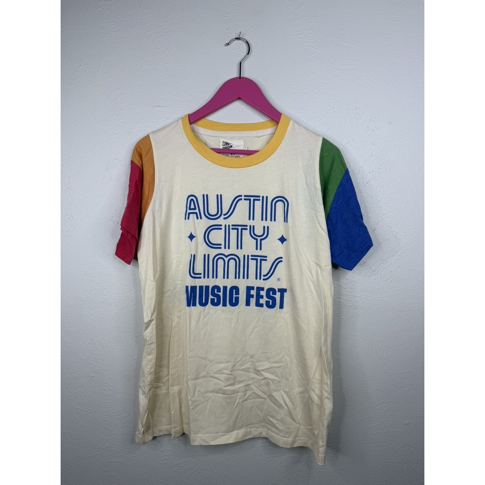 Austin City Limits ACL Music Fest Retro Rainbow T Shirt 2022 L Camp Collection